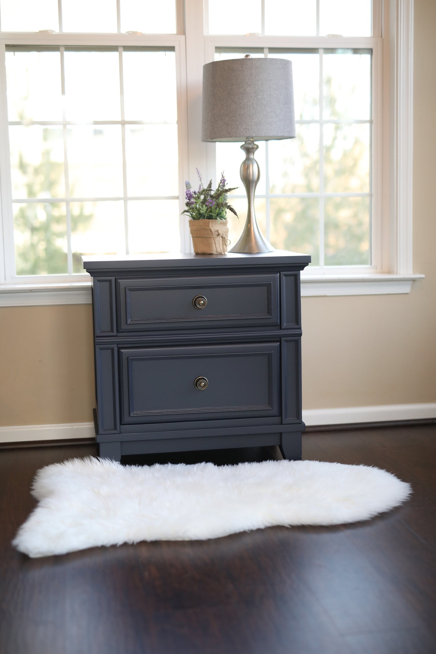 Dark navy nightstand