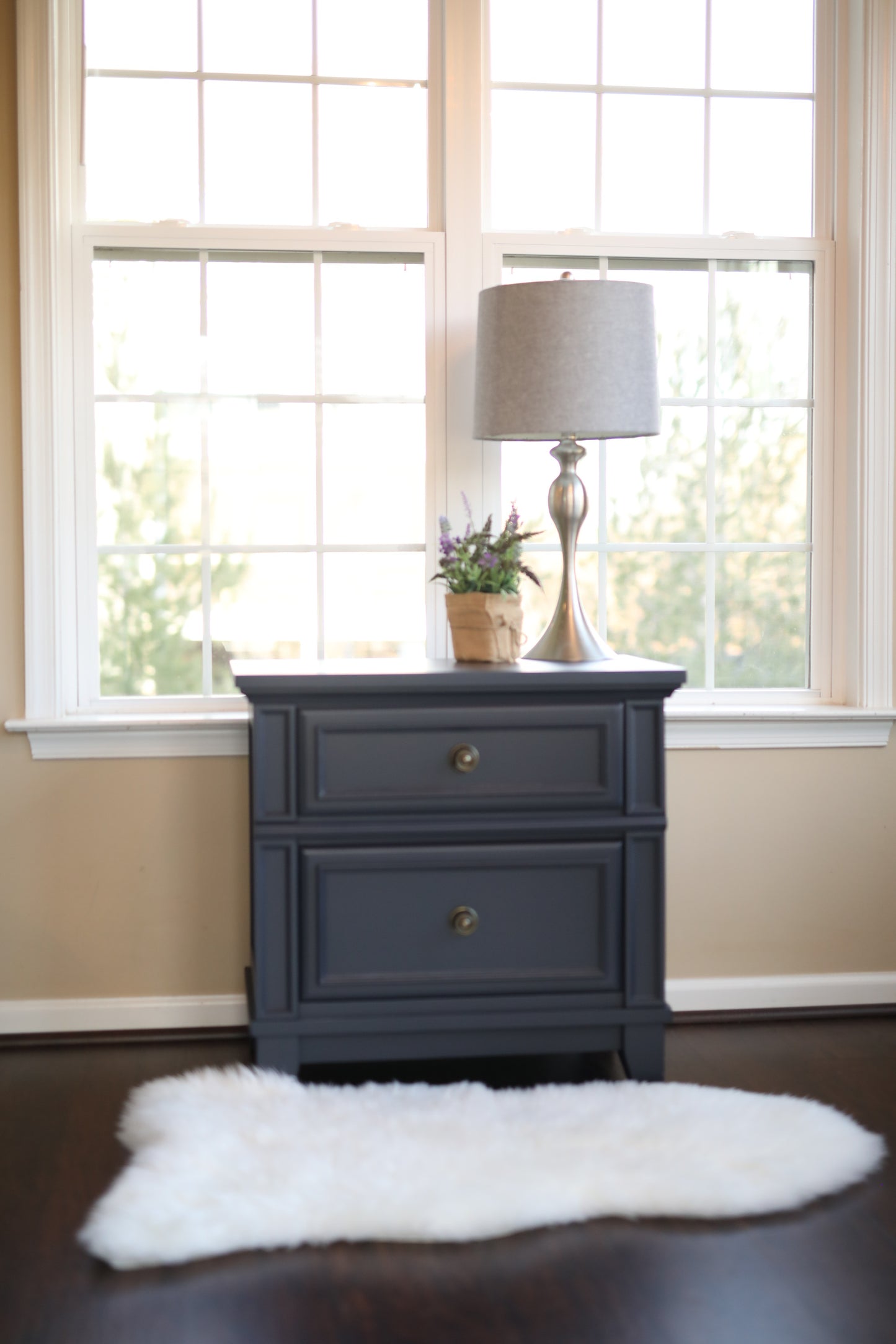 Dark navy nightstand