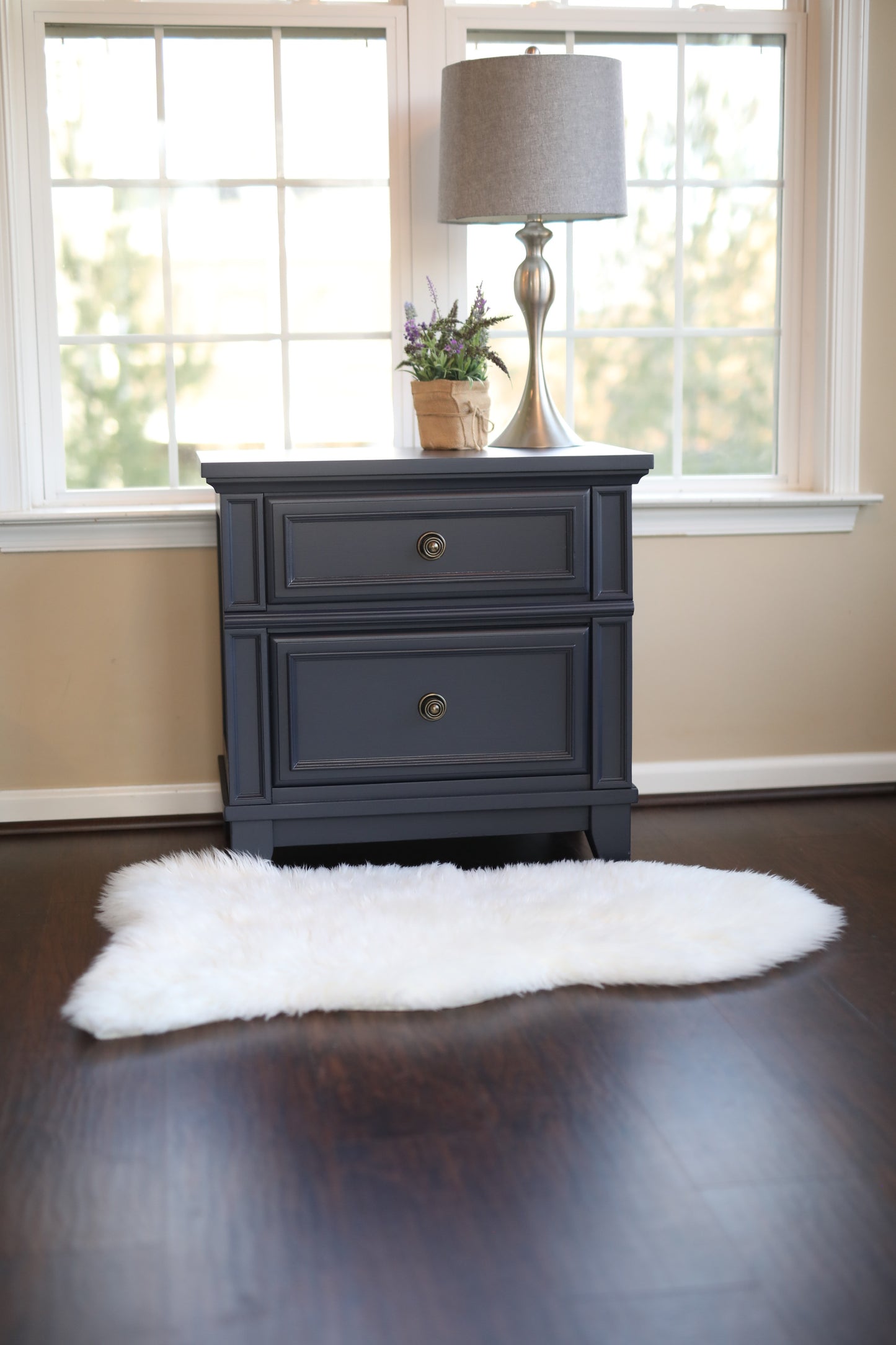 Dark navy nightstand