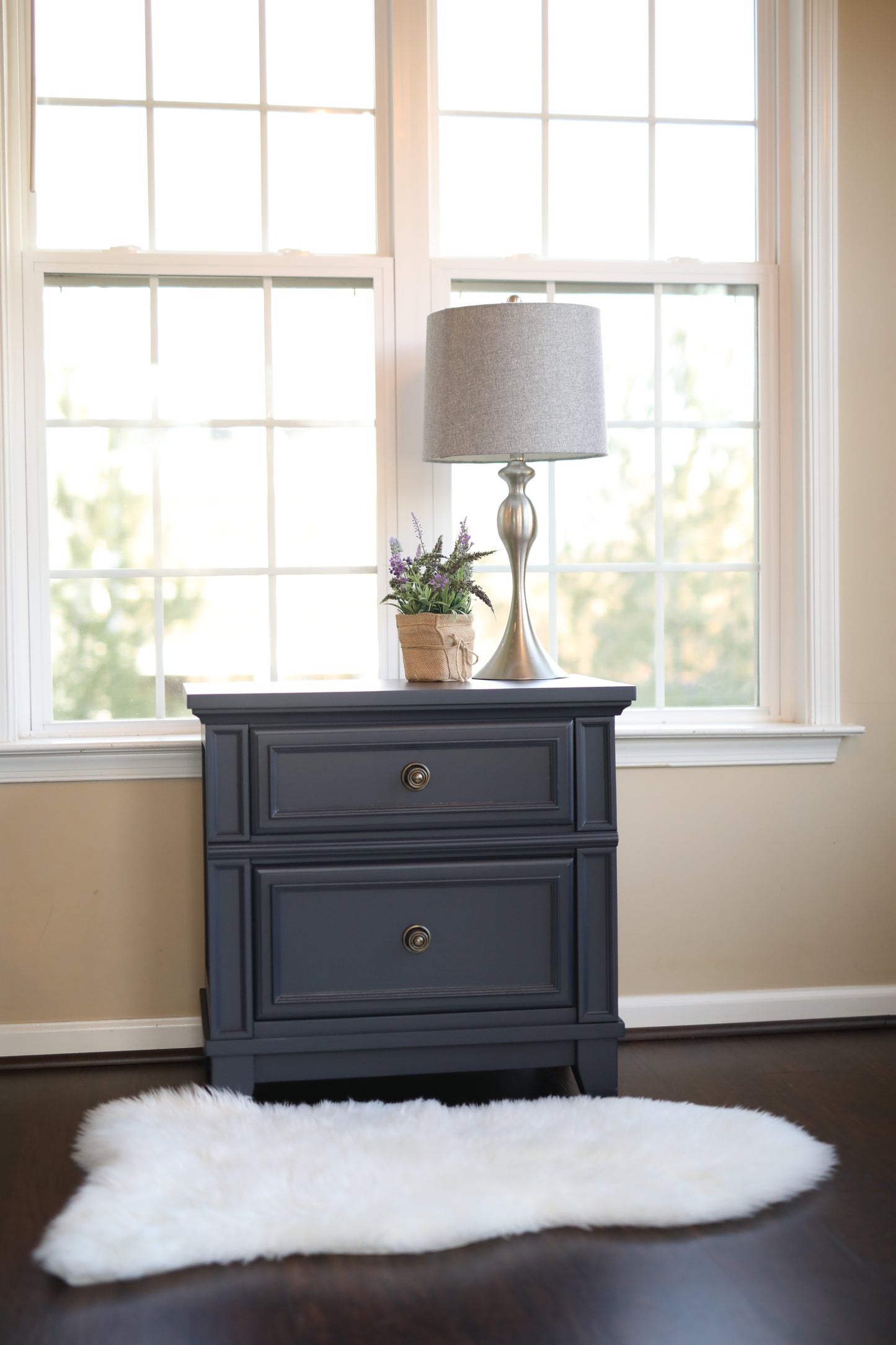 Dark navy nightstand