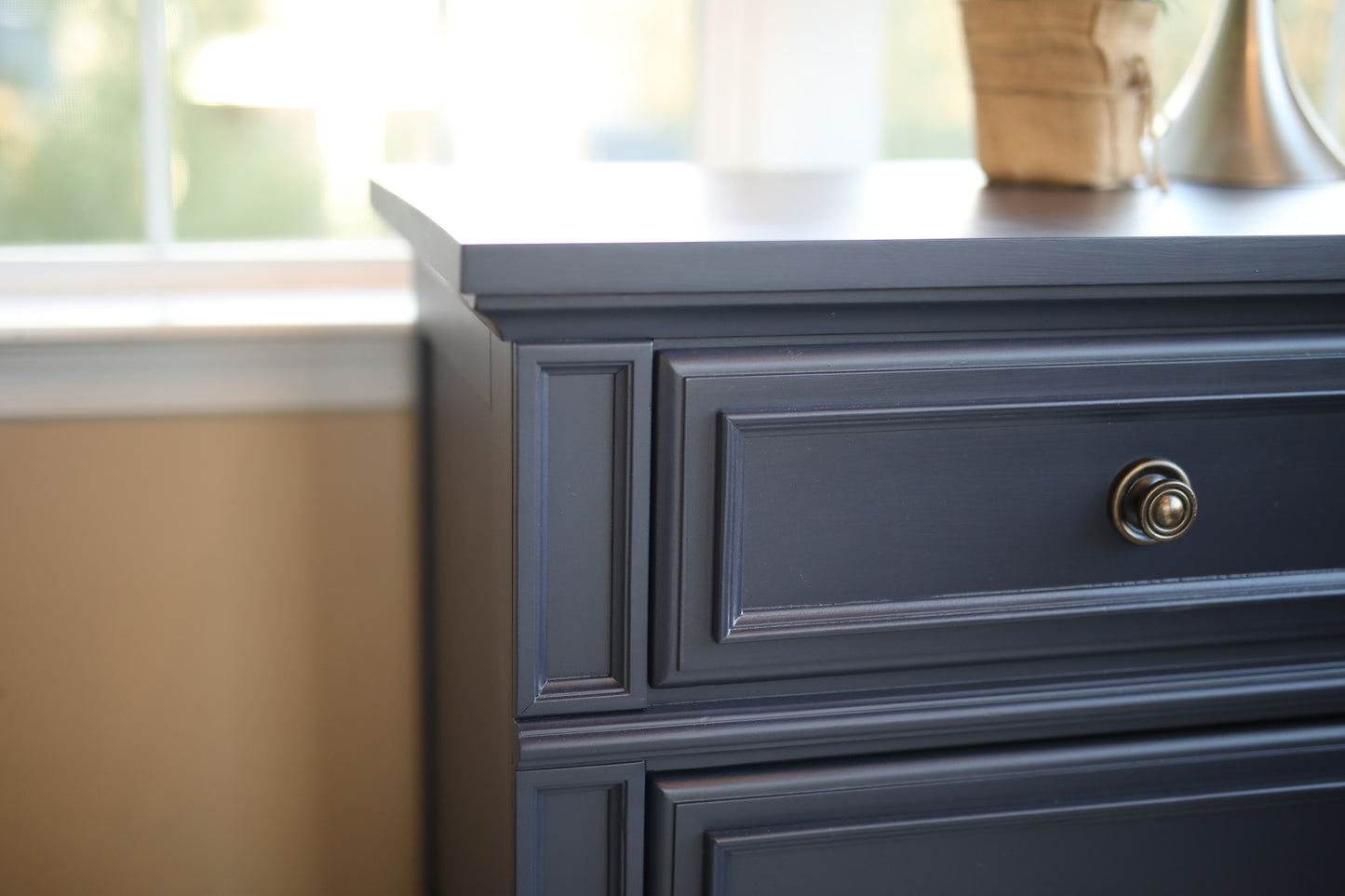 Dark navy nightstand