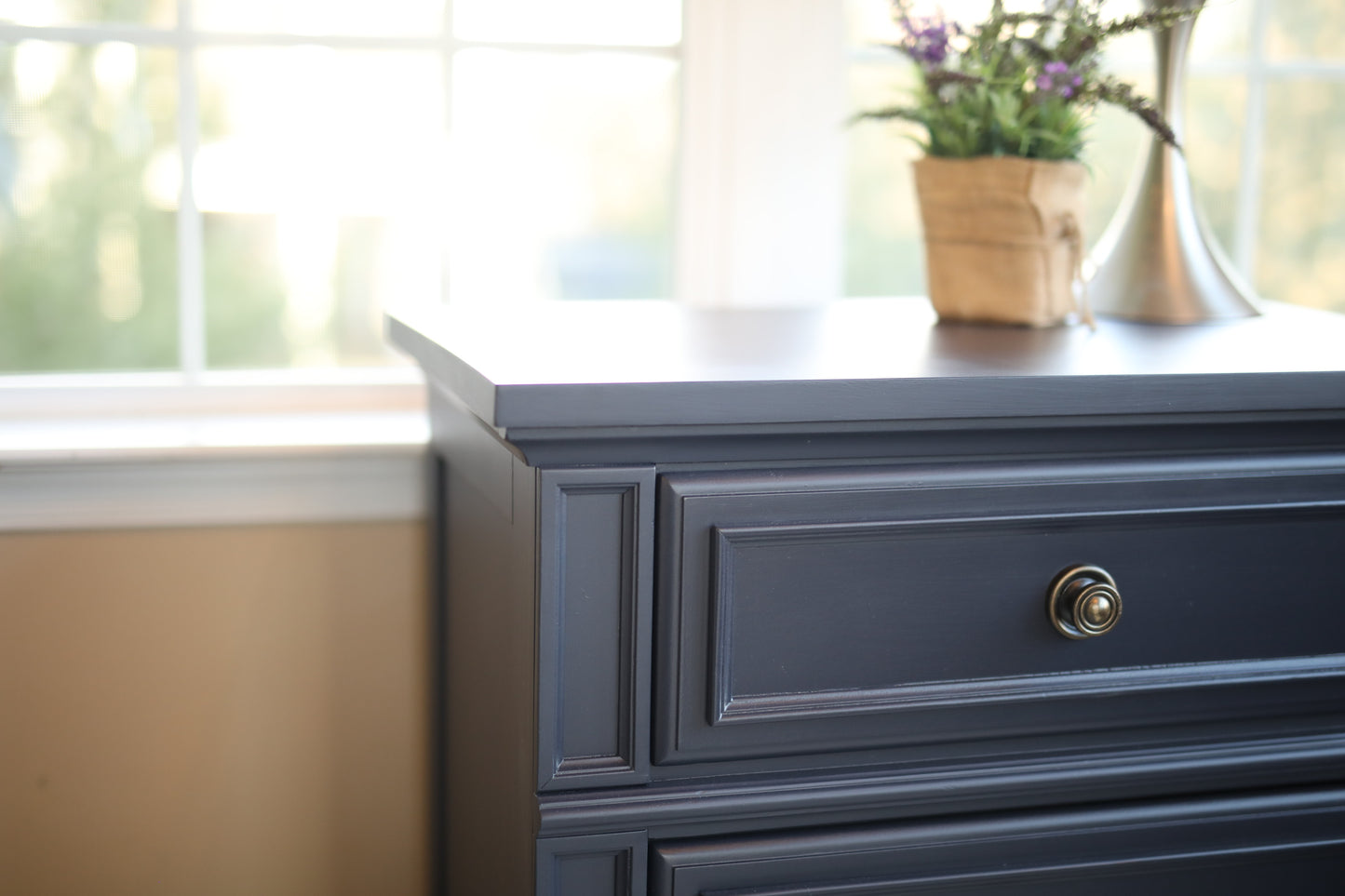 Dark navy nightstand