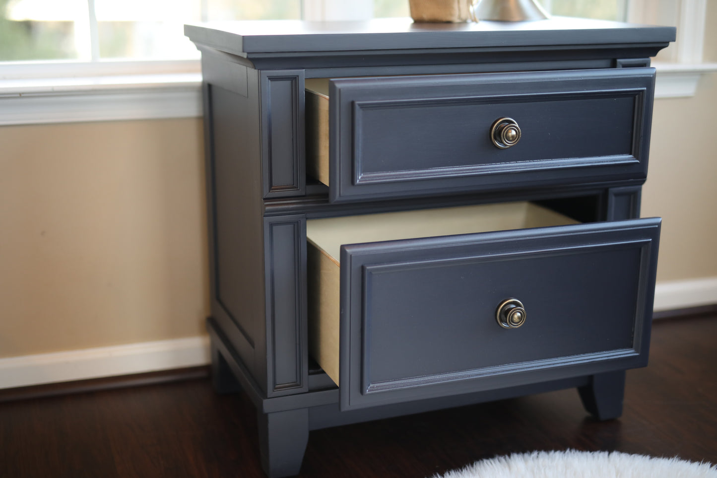 Dark navy nightstand