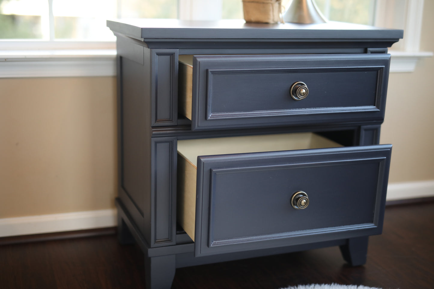 Dark navy nightstand