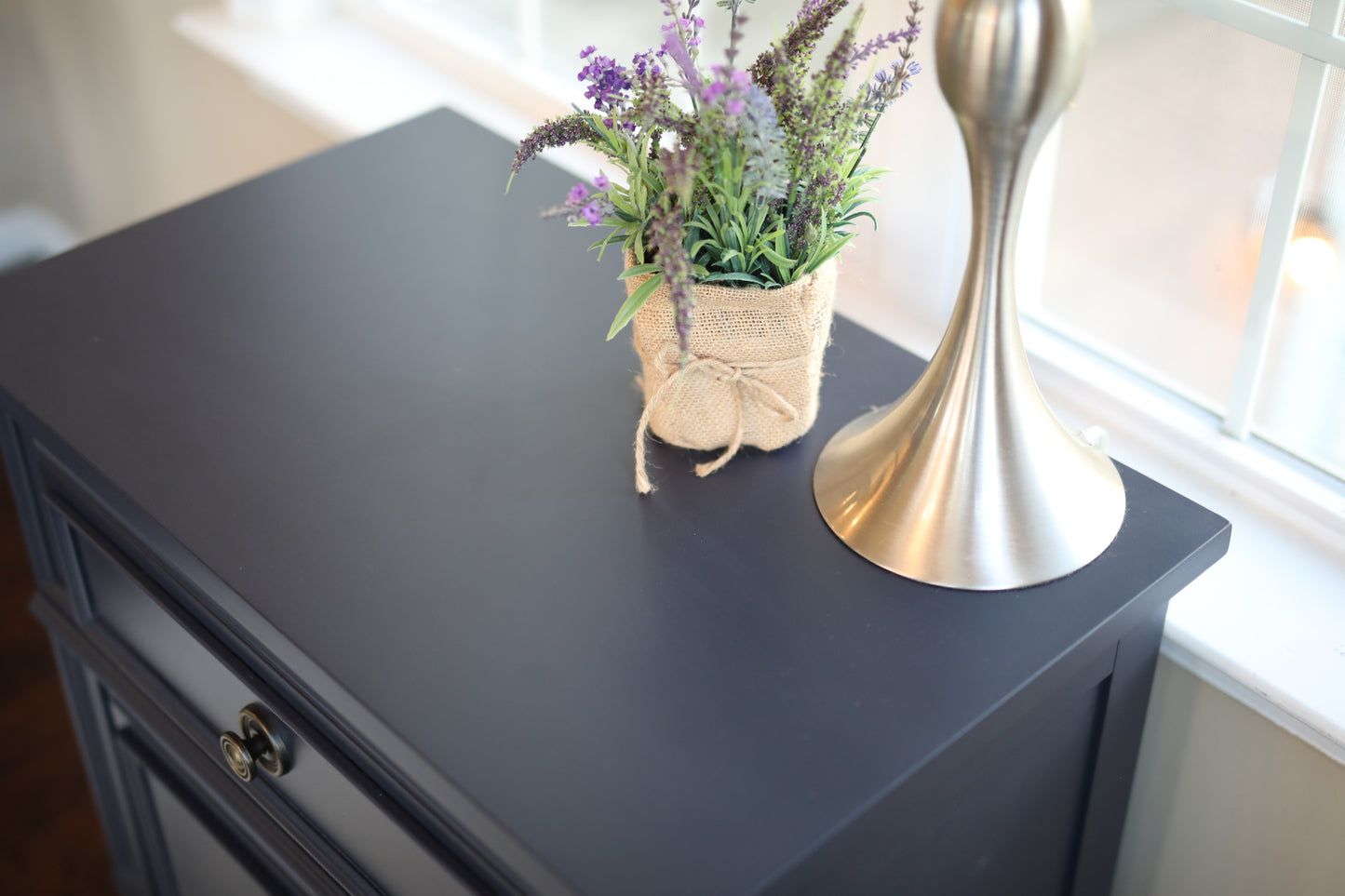 Dark navy nightstand